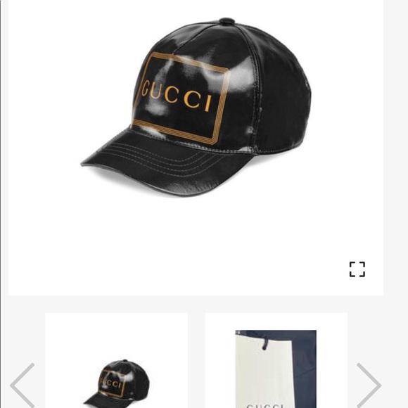 Gucci Montecarlo Rap Baseball Cap Black Patent - Picture 7 of 7